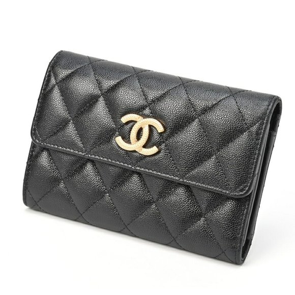 CHANEL Black Caviar Leather Wallet - Picture 1 of 8